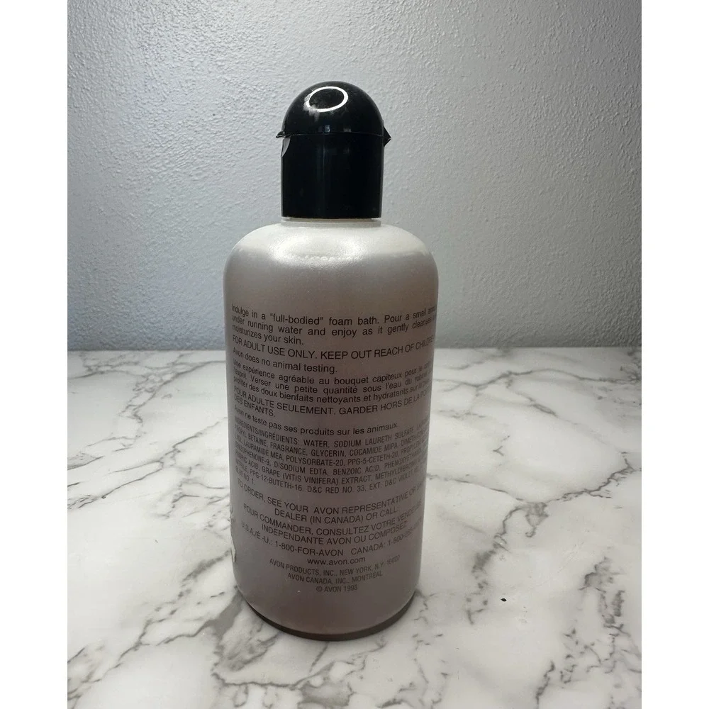 Avon Naturals Foam Bath Green Tea Burgundy Grape 8.4 Oz‎ New